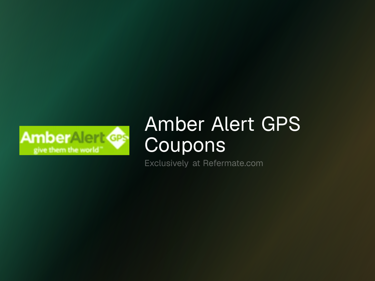 Amber Alert GPS Promo Codes - 1 Verified - June 2026 | Refermate