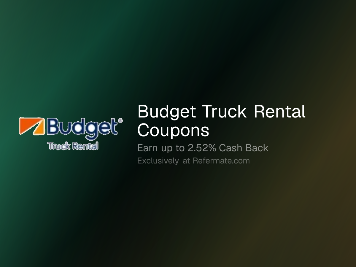 Budget Truck Rental Promo Codes - 15 Verified - 45% Off + Up to 2.52% ...