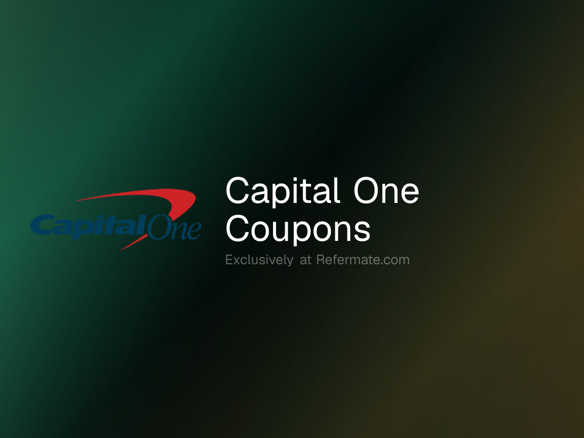 Capital One Promo Codes - 9 Verified - June 2026 | Refermate