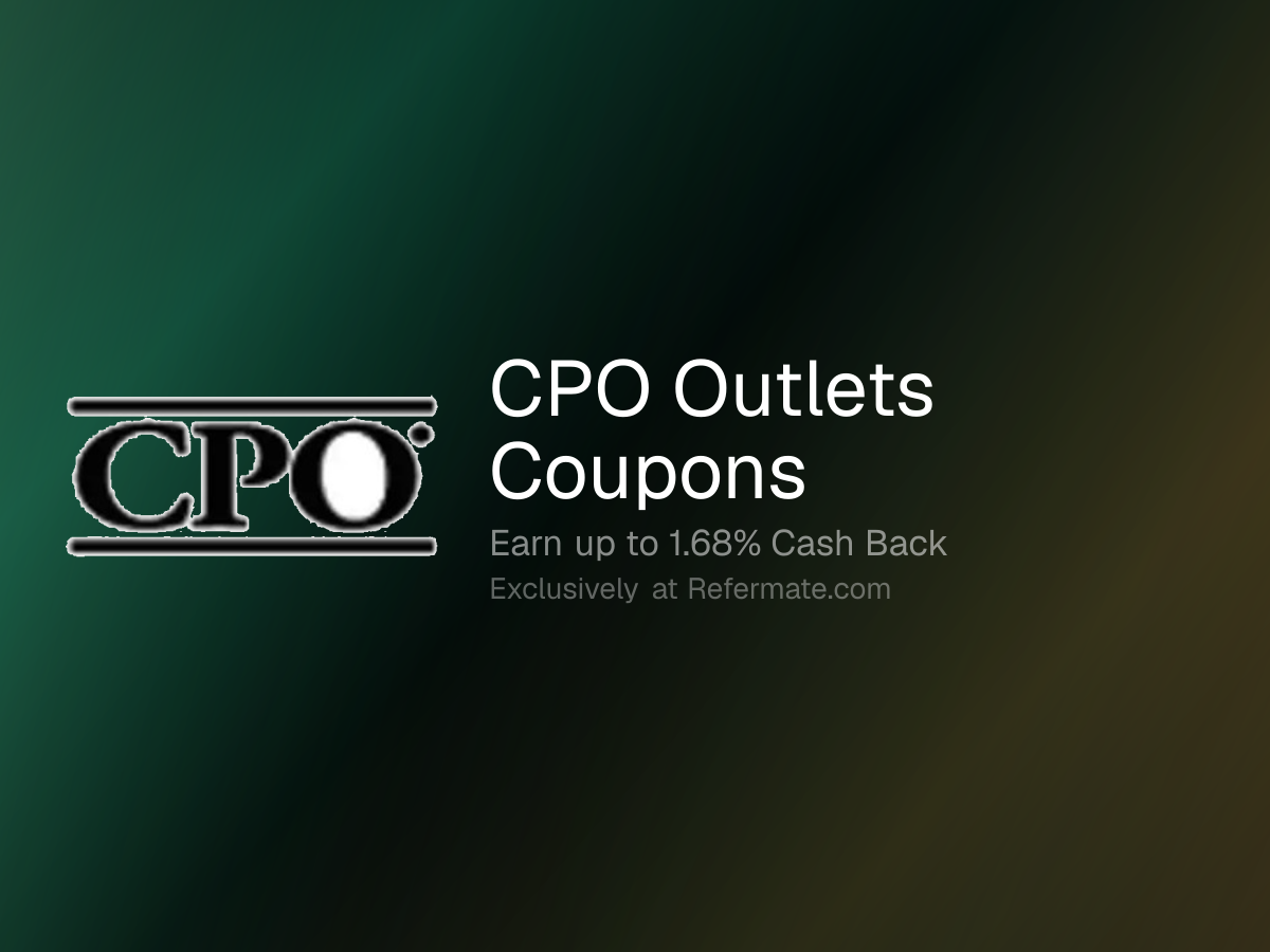 CPO Outlets Promo Codes - 61 Verified - 60% Off + Up to 0.84% Cash Back ...