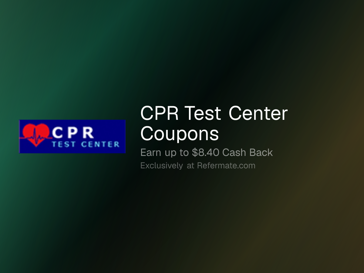 CPR Test Center Promo Codes - 35 Verified - 20% Off + Up to $8.40 Cash ...