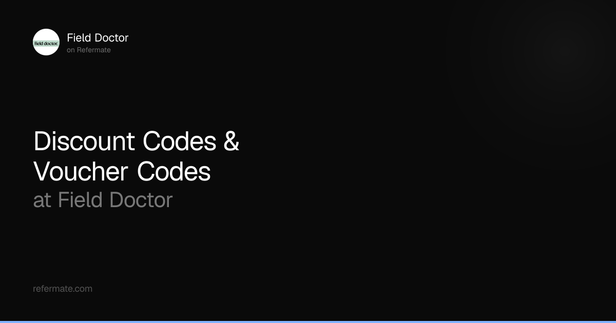 Field Doctor Discount Codes - 28 Verified - 25% Off - April 2026 ...