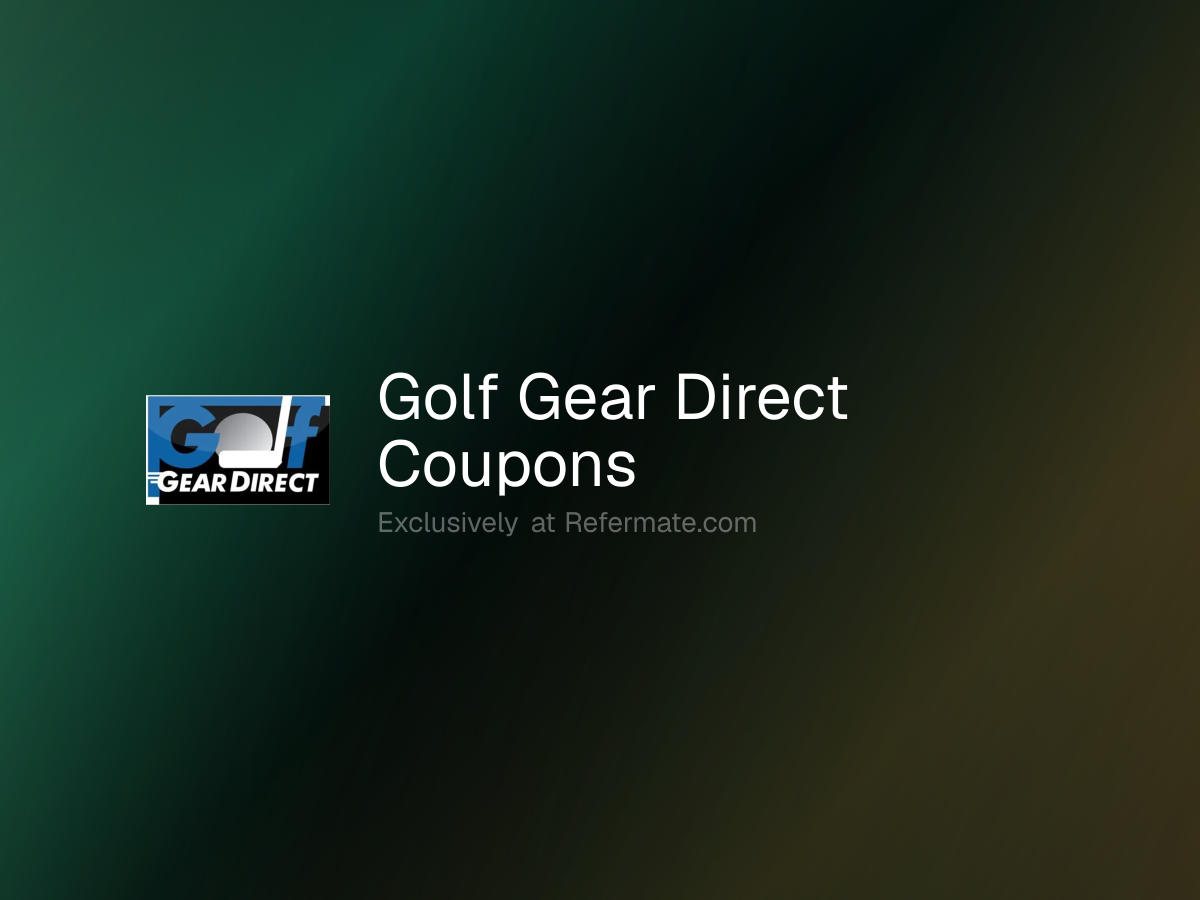 Golf Gear Direct Promo Codes - 2 Verified - June 2026 | Refermate
