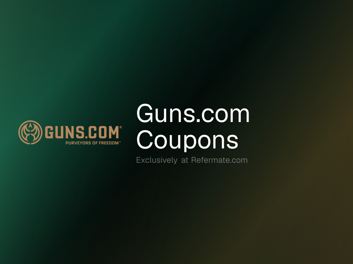 Guns.com Promo Codes - 17 Verified - 20% Off - July 2026 | Refermate
