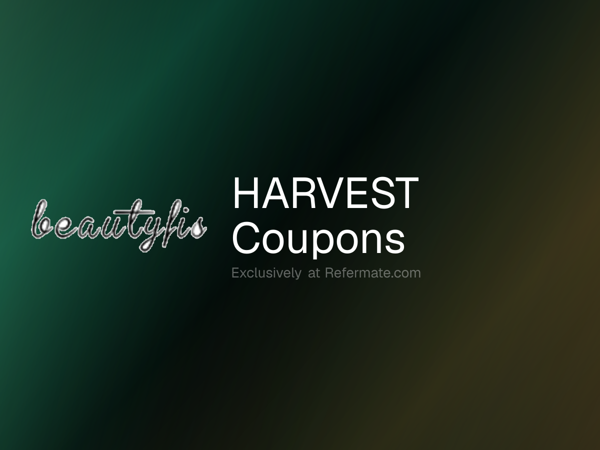 HARVEST Promo Codes - June 2026 | Refermate