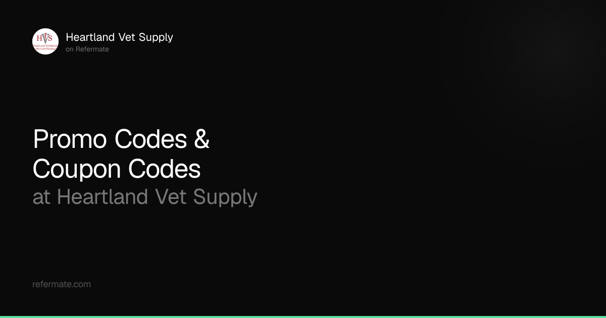 Heartland Vet Supply Promo Codes - 21 Verified - 15% Off - April 2026 ...