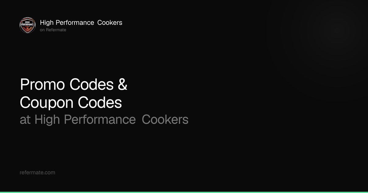 High Performance Cookers Promo Codes - 9 Verified - 15% Off - April ...
