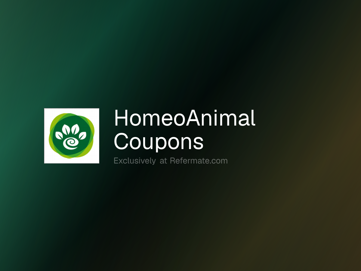 HomeoAnimal Promo Codes - 16 Verified - $10 Off - June 2026 | Refermate