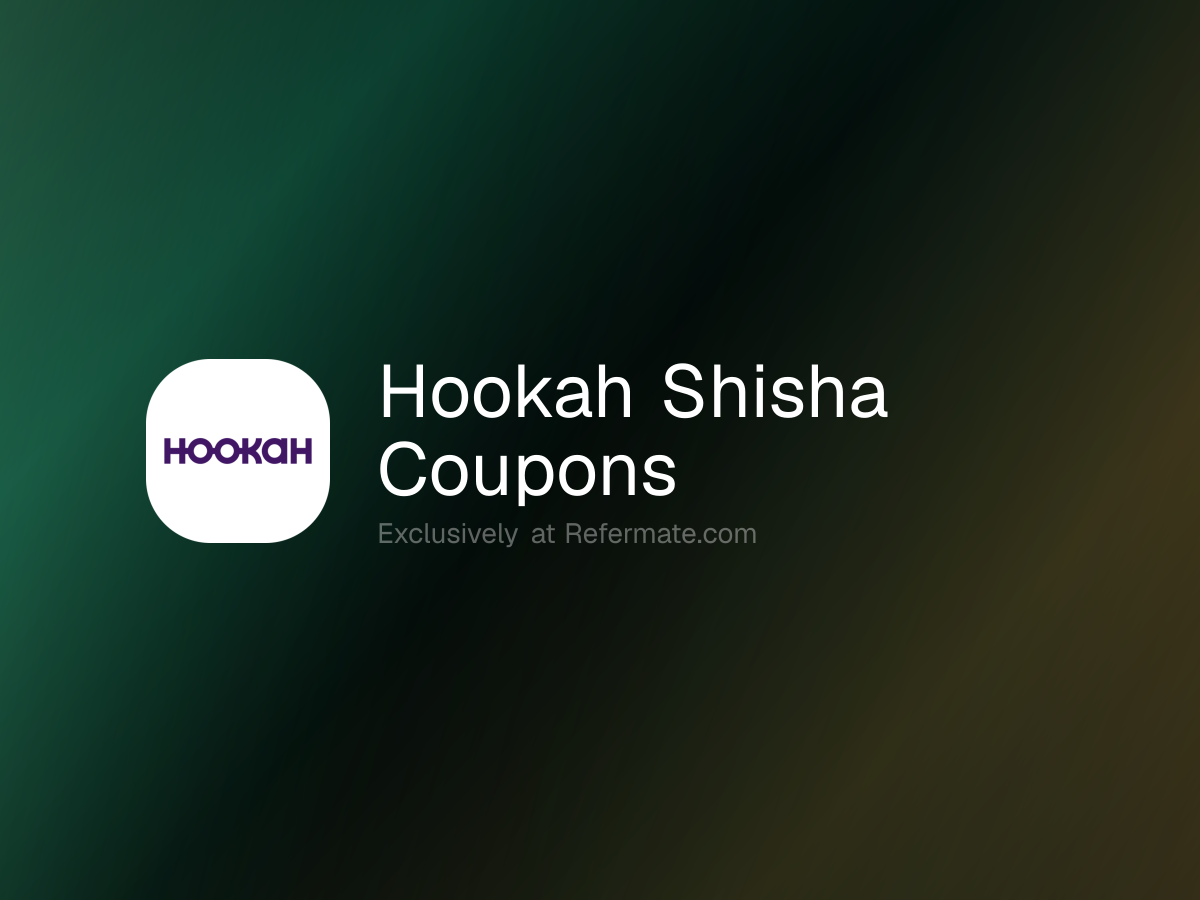 Hookah Shisha Promo Codes - 40 Verified - 15% Off - June 2026 | Refermate