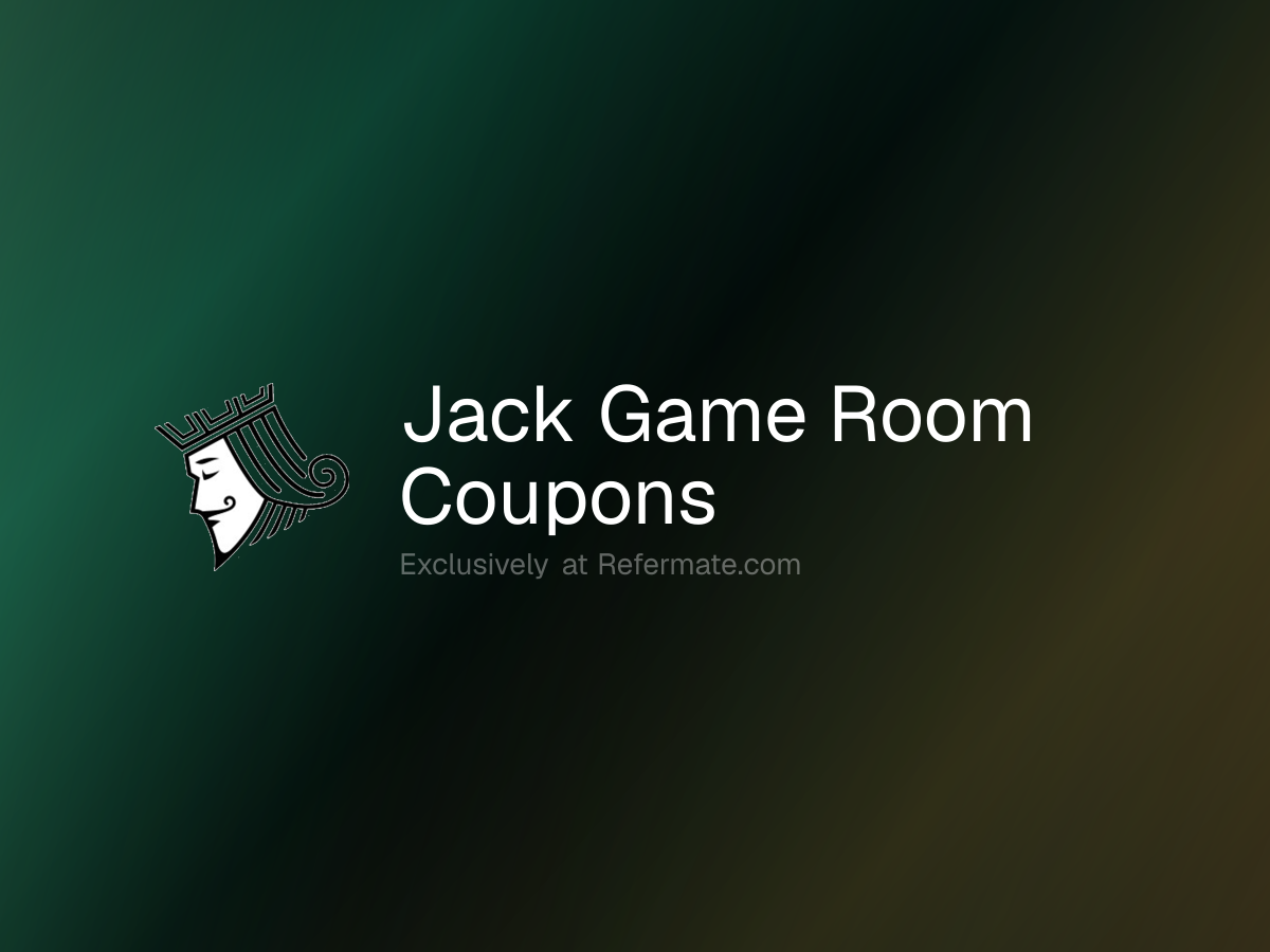 Jack Game Room Promo Codes - September 2026 | Refermate