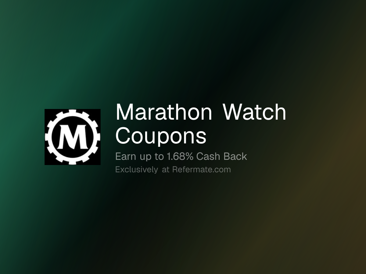 Marathon Watch Promo Codes - 26 Verified - 50% Off + Up to 1.68% Cash ...