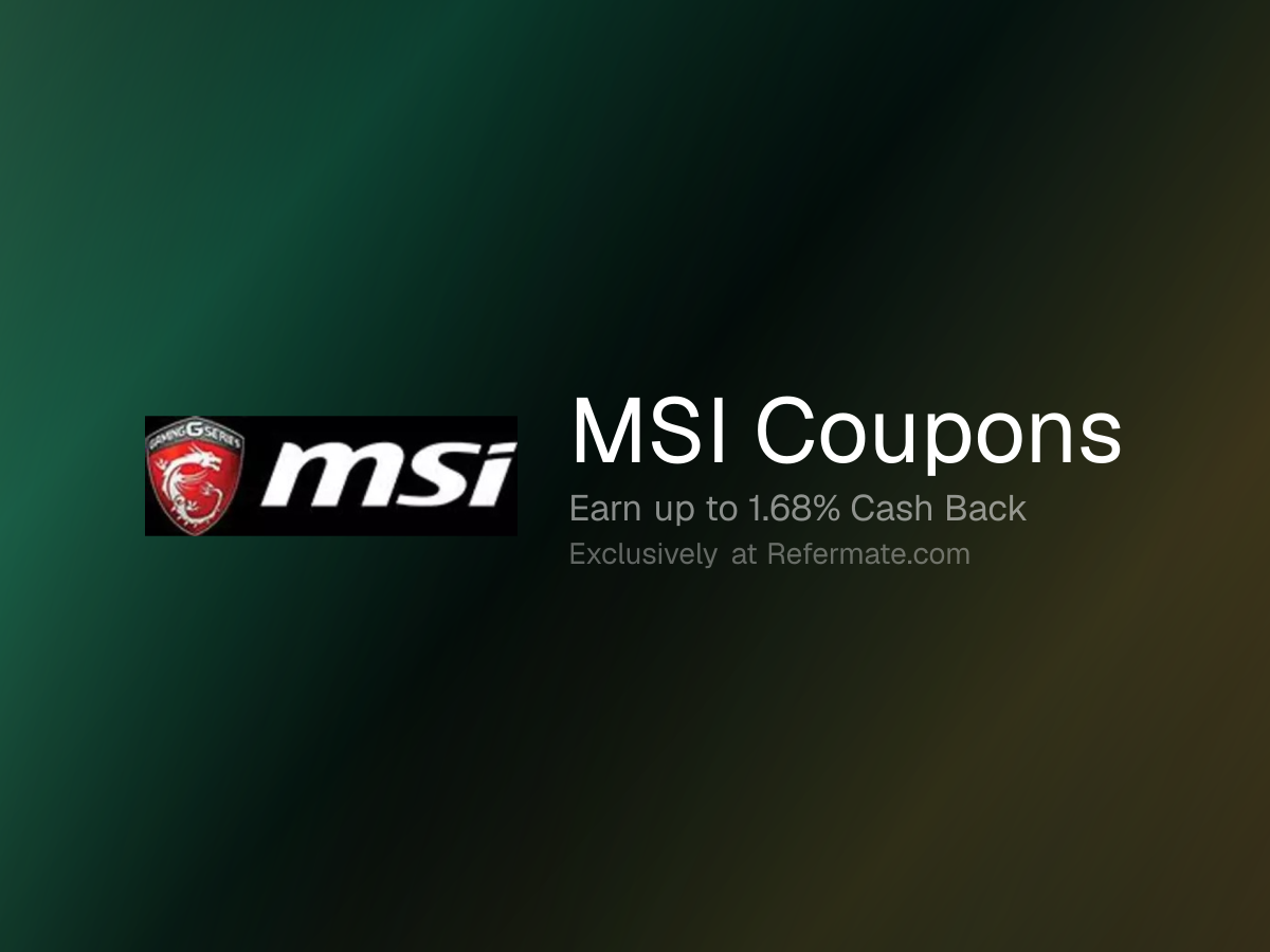 MSI Promo Codes - 53 Verified - 10% Off + Up to 2.52% Cash Back - June ...