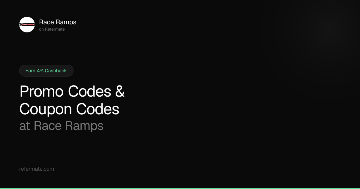 Race Ramps Promo Codes - 18 Verified - 15% Off - April 2026 | Refermate
