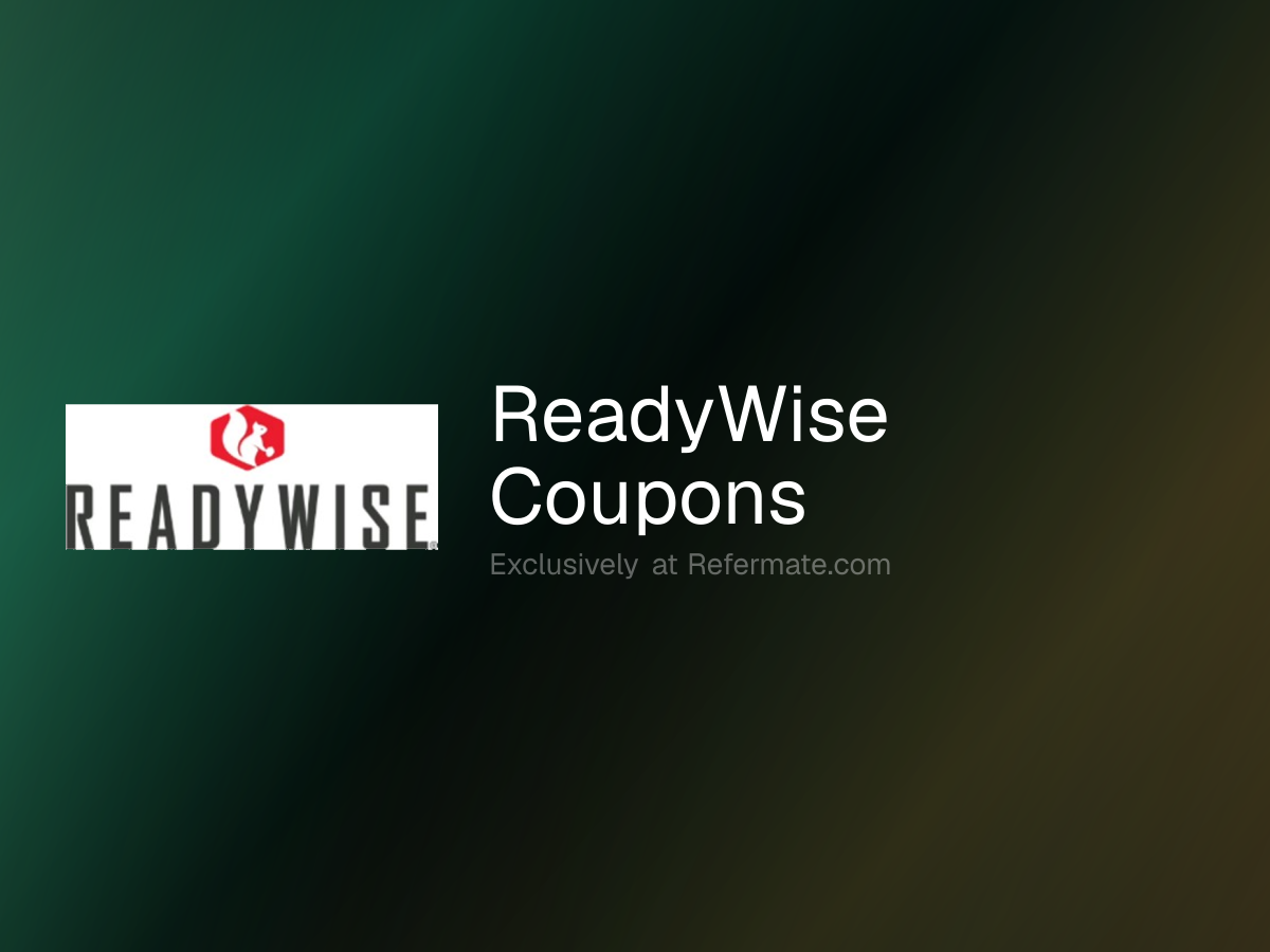 ReadyWise Promo Codes - 34 Verified - 10% Off - June 2026 | Refermate
