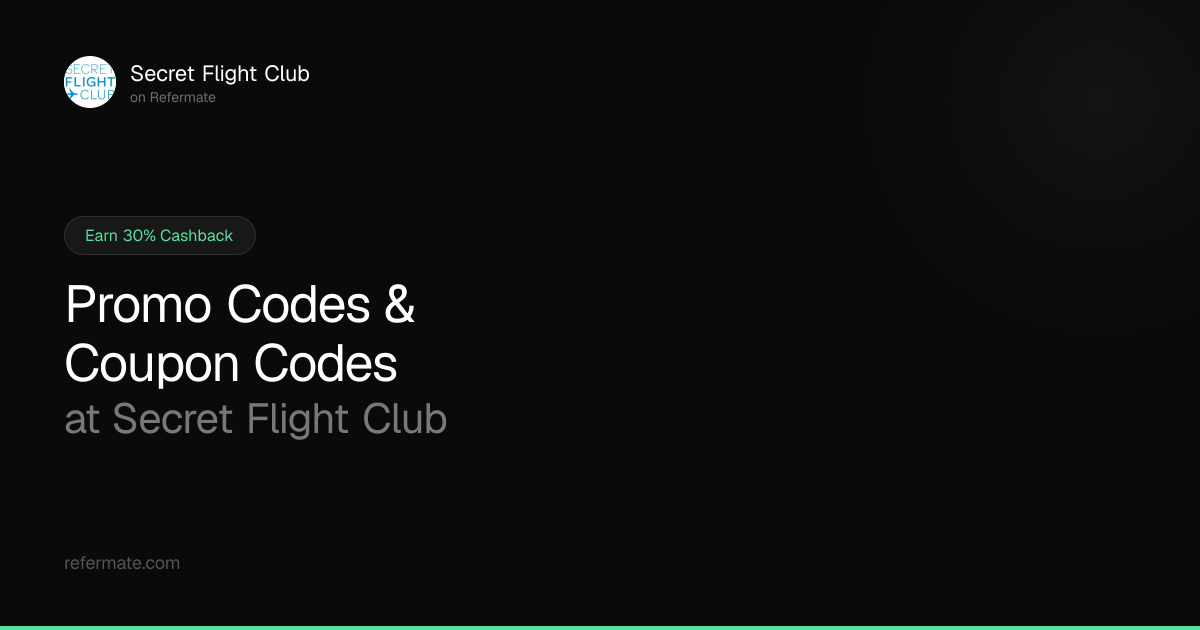 Secret Flight Club Promo Codes - 11 Verified - 81% Off - April 2026 ...