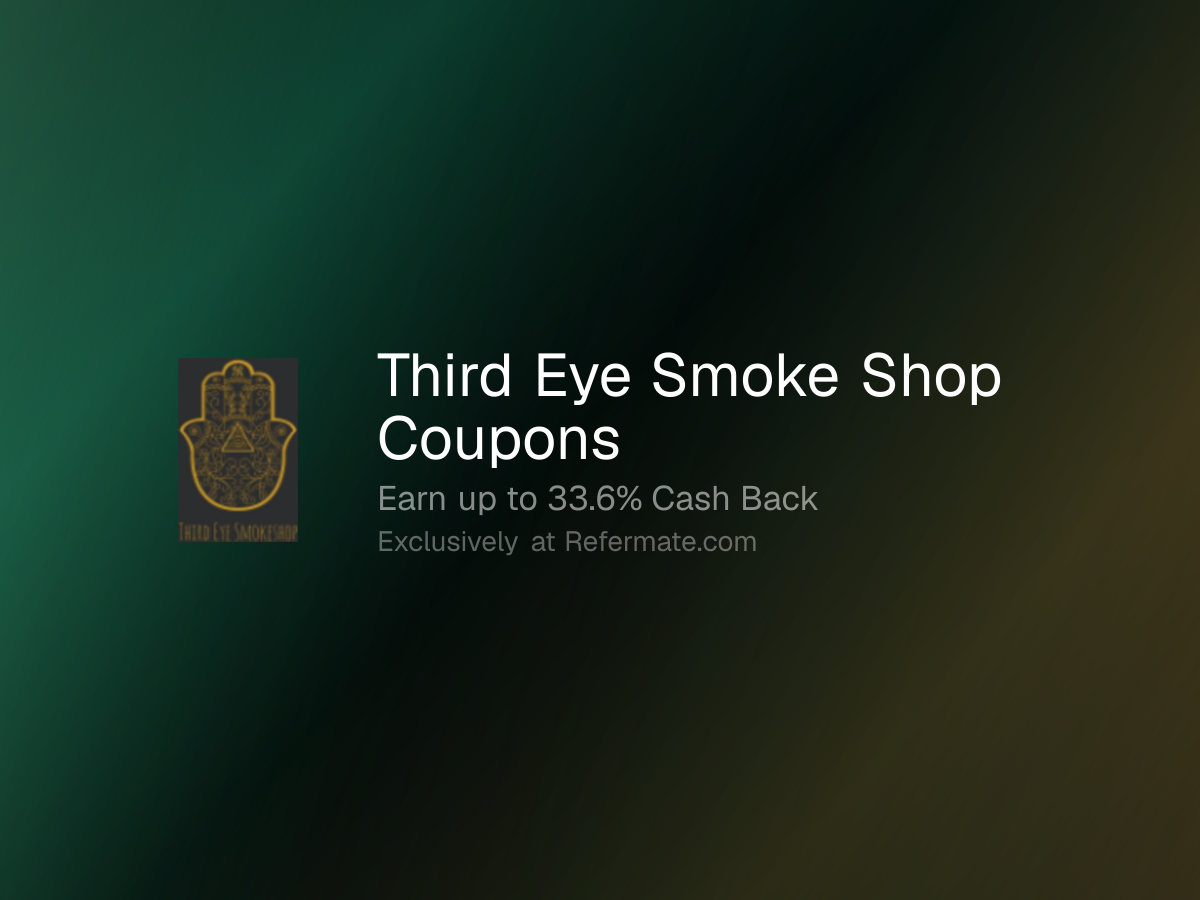 Third Eye Smoke Shop Promo Codes - 13 Verified - 50% Off + Up to 33.6% ...